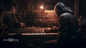 Dark electric organ music.