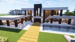 САМЫЙ СТИЛЬНЫЙ СОВРЕМЕННЫЙ ДОМ в Minecraft🏡| Лёгкая постройка #minecraft #майнкрафт #современныйдом