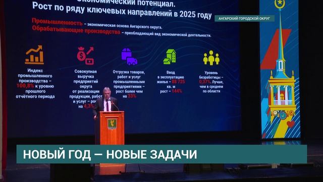 Мэр Ангарского городского округа Сергей Петров выступил с ежегодным докладом