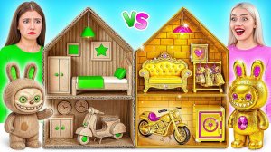 Строим Удивительный Кукольный Домик для Лабубу # Дорогой vs Дешевый Челлендж от Bubba DO Challenge