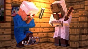 Бабуля против жизни деревенского жителя 6. Майнкрафт Мультик