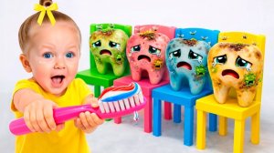 ЕВА НИКСЕН | Ева впервые у стоматолога | История про чистку зубов