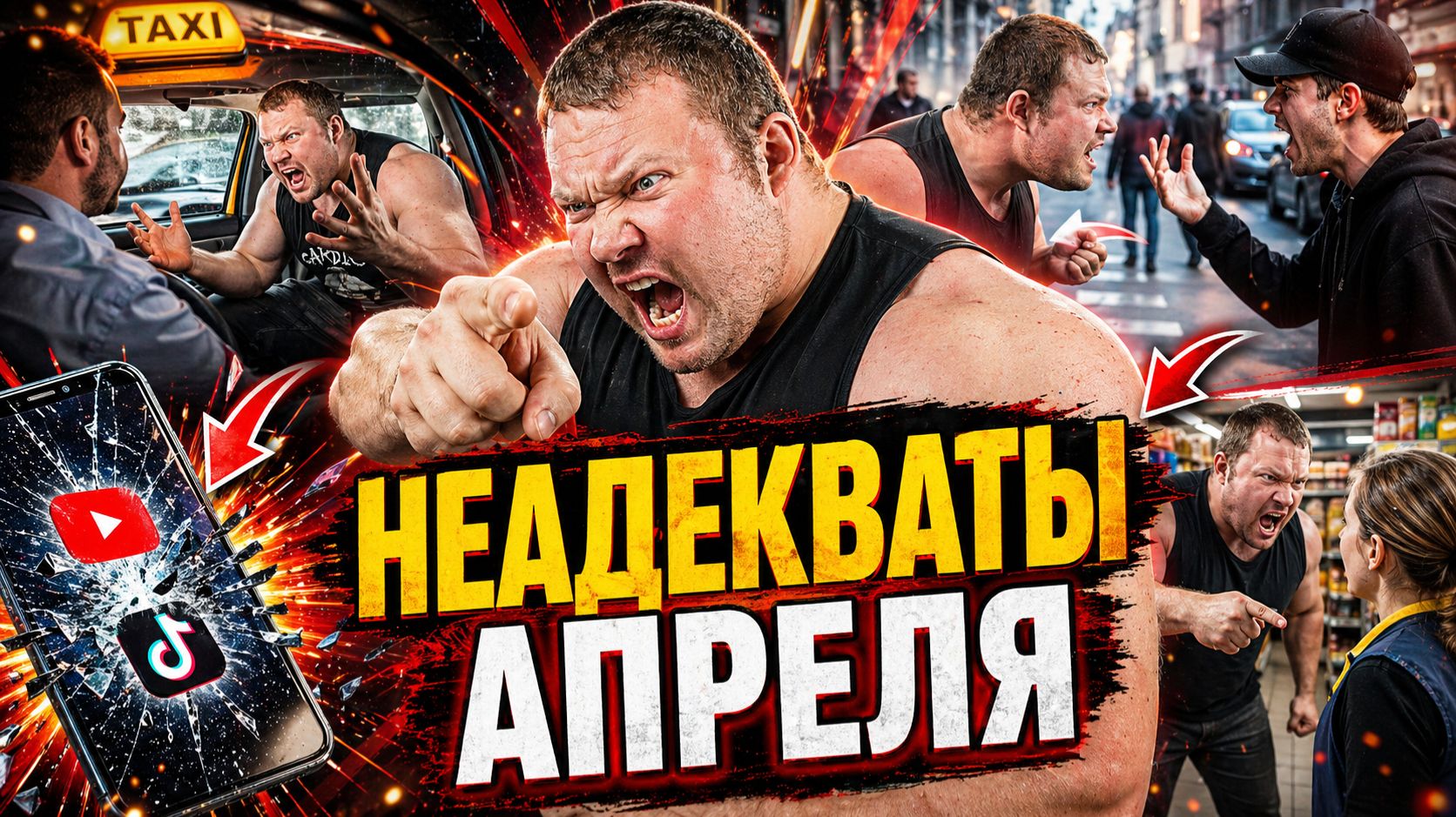 НЕАДЕКВАТЫ АПРЕЛЯ 2026 ВЗОРВАЛИ ИНТЕРНЕТ! ТОП Безумных Конфликтов в Такси, на Улице и в магазинах!