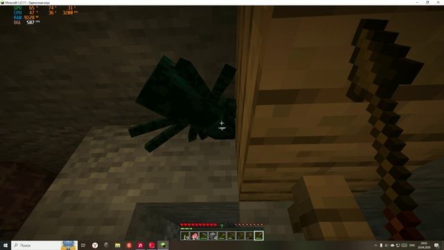 Копаю и сражаюсь с монстрами. Minecraft часть 2.