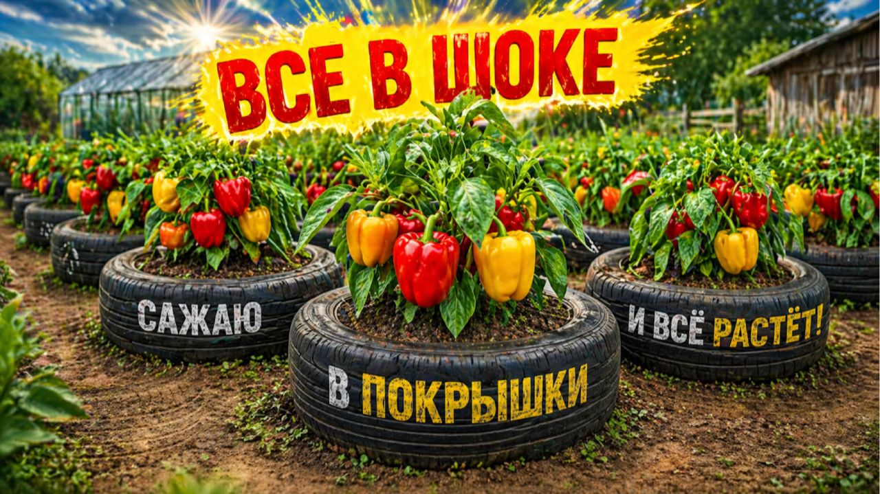 Забудьте про прополку: метод ленивой грядки из покрышек для рекордного урожая перца