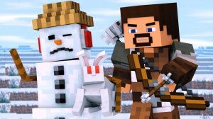 Жизнь снеговика и деревенского жителя 3. Майнкрафт Мультик