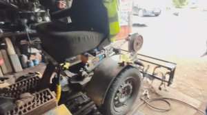 Мини К-701, Мега-мощь! Запуск дизеля! Самодельный трактор