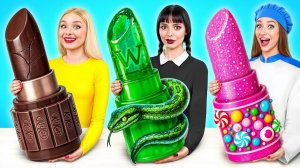 Кулинарный Челлендж# Уэнсдей Против Бабушки # Потрясающие Кухонные Хитрости от Bubba DO Challenge