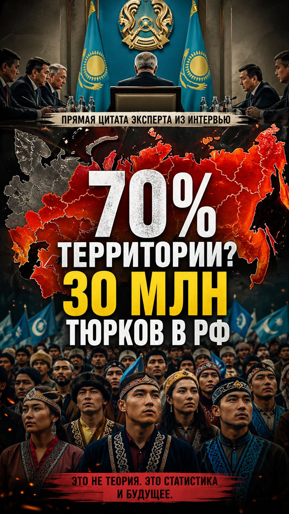 Скандальные цифры 😱 70% территории и 30 млн. тюрок в России — как на это смотрит Казахстан?