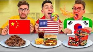 ЕДА из РАЗНЫХ СТРАН МИРА ЧЕЛЛЕНДЖ ! Видео Влада Бумаги А4 а4