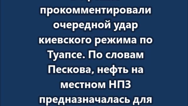 Нефть на НПЗ в Туапсе шла на экспорт – Путин отправил главу МЧС на место ударов дронов ВСУ