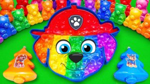 Готовим ванну для щенячьего патруля, смешав СЛИЗЬ в глиняной раскраске