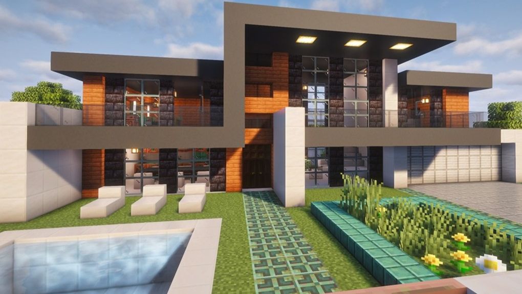 ТЫ НЕ ПОВЕРИШЬ КАКОЙ СОВРЕМЕННЫЙ ДОМ Я ПОСТРОИЛ в Minecraft minecraft майнкрафт minecraftbuild