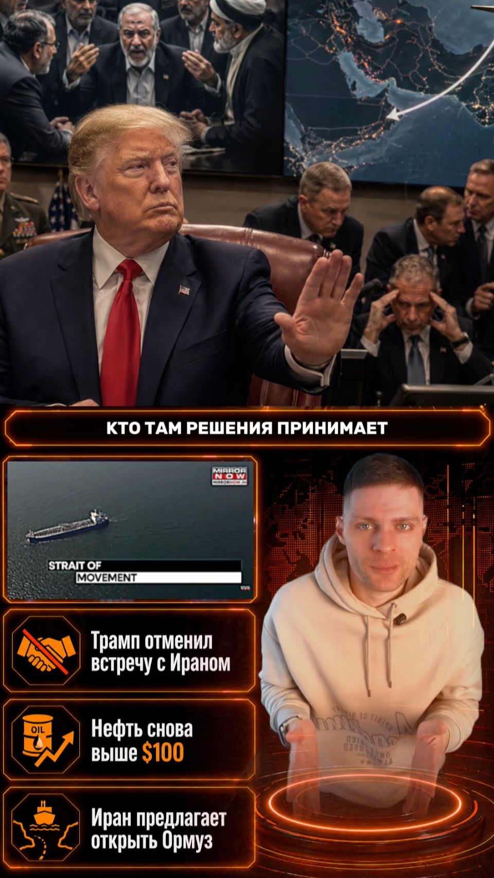 Трамп отменил переговоры с Ираном. Нефть снова 100$