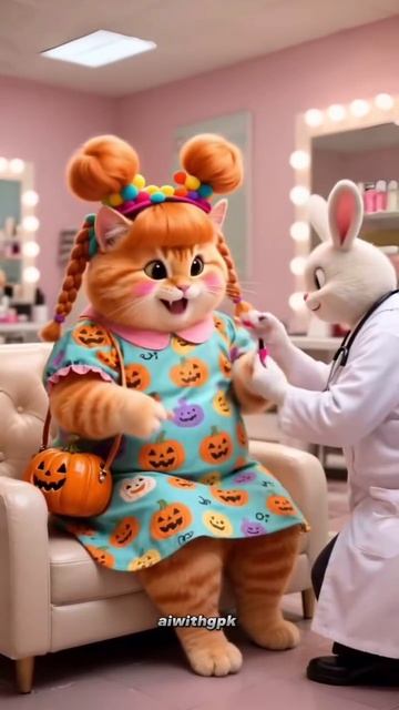 Рыжая кошка в городе