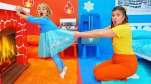 Алиса и её тётя принимают участие в испытании «Горячее против холодного».