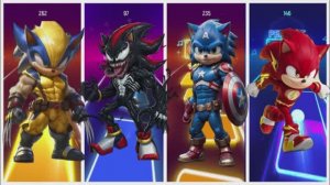 ⚡️ Веном Соник против Капитана Ежа! 🔥 Битва Росомахи и Флэш Соника в Плитках Музыки! 🎹