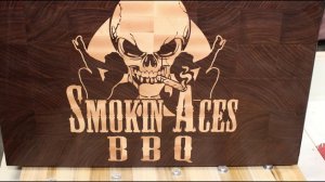 Разделочная доска Smokin Aces для барбекю. Пошаговый процесс изготовления. Инкрустация с помощью ЧПУ