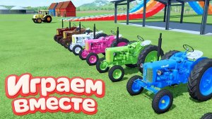 МУЛЬТИКИ ПРО РАЗНОЦВЕТНЫЕ МАШИНКИ И ТРАКТОРЫ ДЛЯ ДЕТЕЙ 🚜 ГОНКИ ТРАКТОРОВ ДЛЯ ДЕТЕЙ 6.