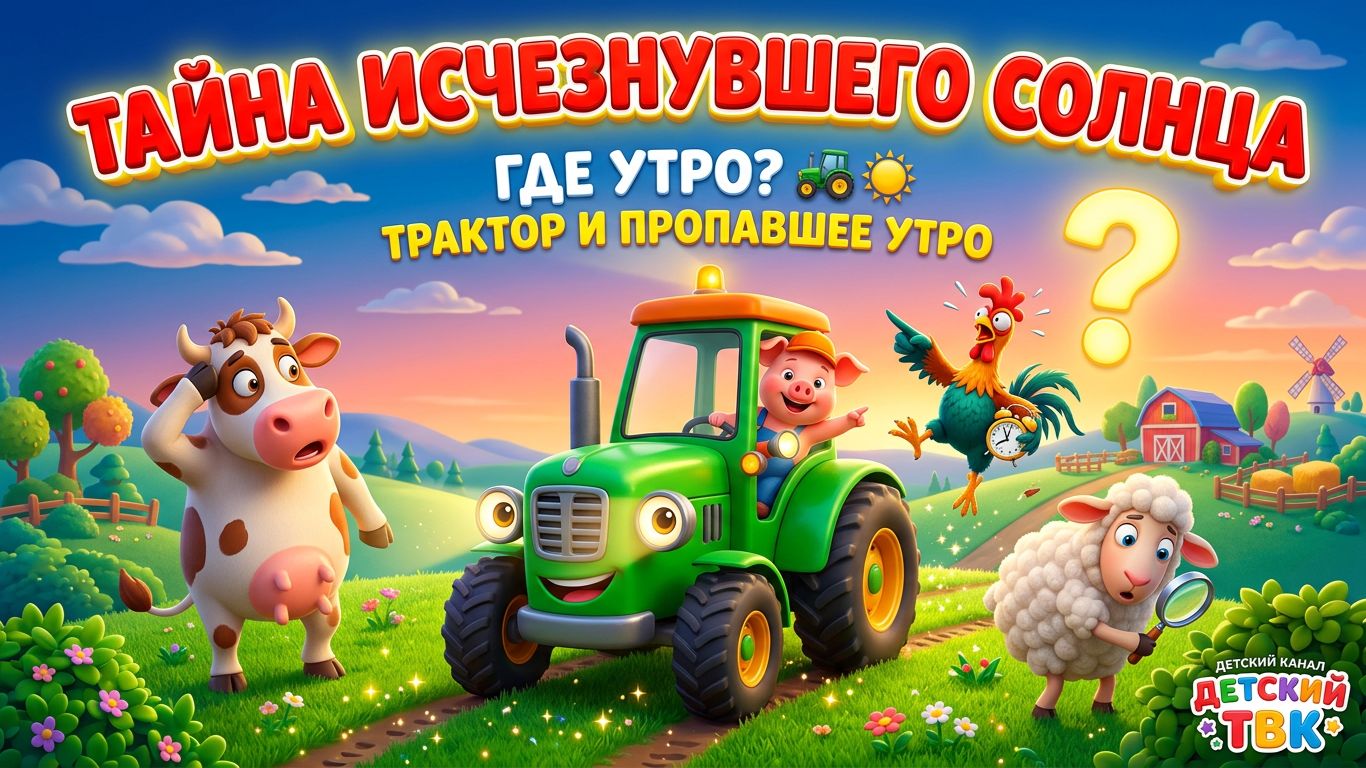 Синий трактор и пропавшее утро 🌄🚜 Тайна исчезнувшего солнца | Мультик для детей