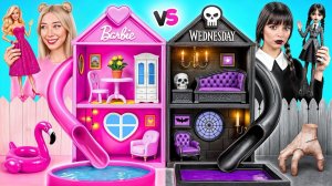 Строим Удивительный Кукольный Домик # Уэнсдей Против Барби Челлендж от Bubba DO Challenge