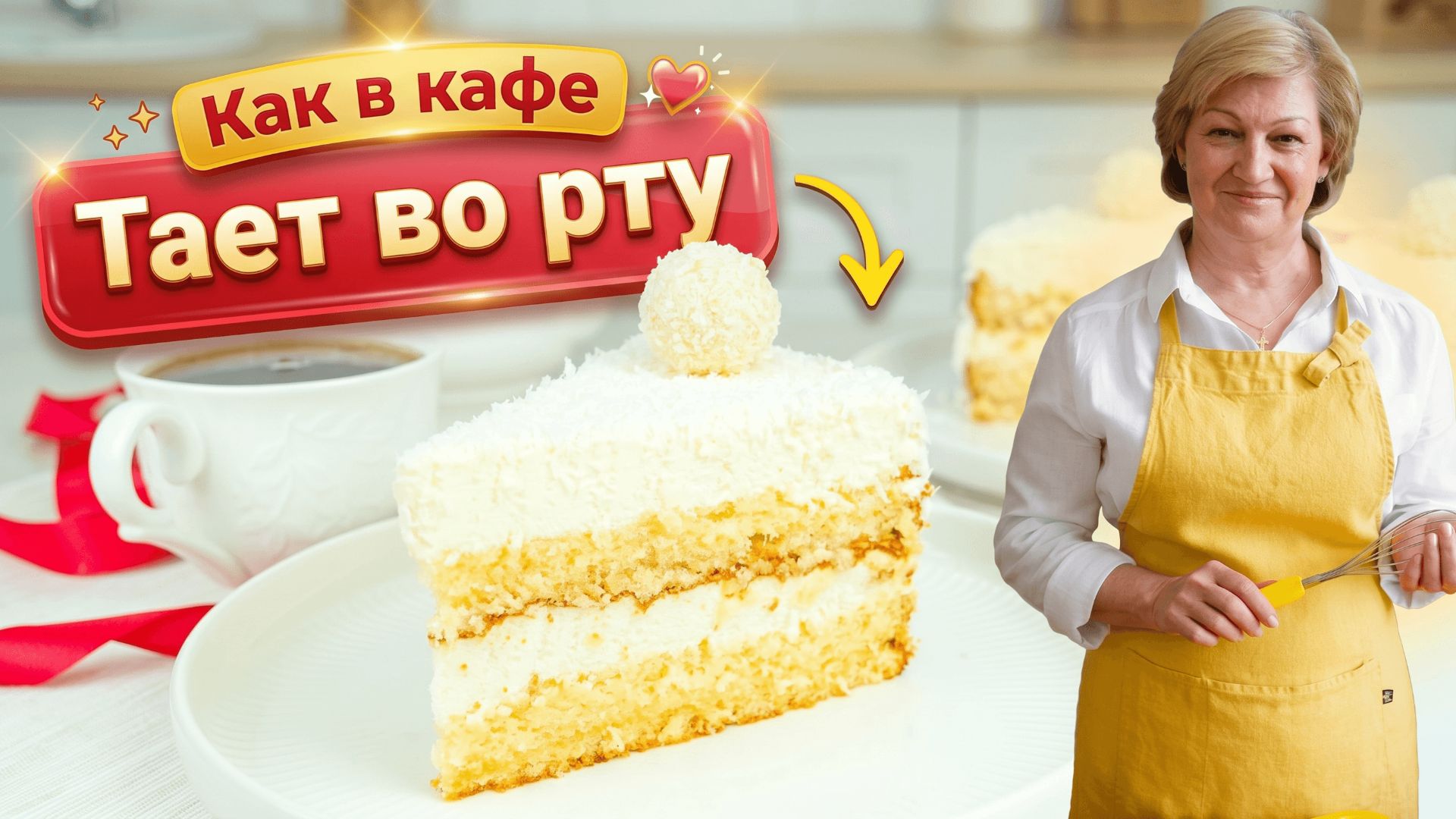 Легендарный Торт Рафаэлло! Быстро и очень вкусно