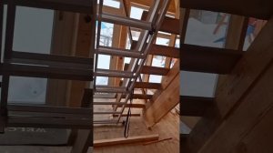 1000057144.mp4 (Собака наблюдает за устройством лестницы на 2-ой этаж в доме А-фрейм)