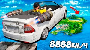 Как далеко чит тачка улетит с огромного трамплина в ГТА 5? GTA 5 Online