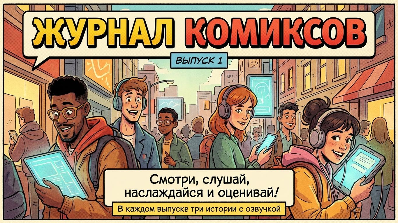 Журнал комиксов с озвучкой. Выпуск 1. Интересные истории в комиксах с озвучкой.
