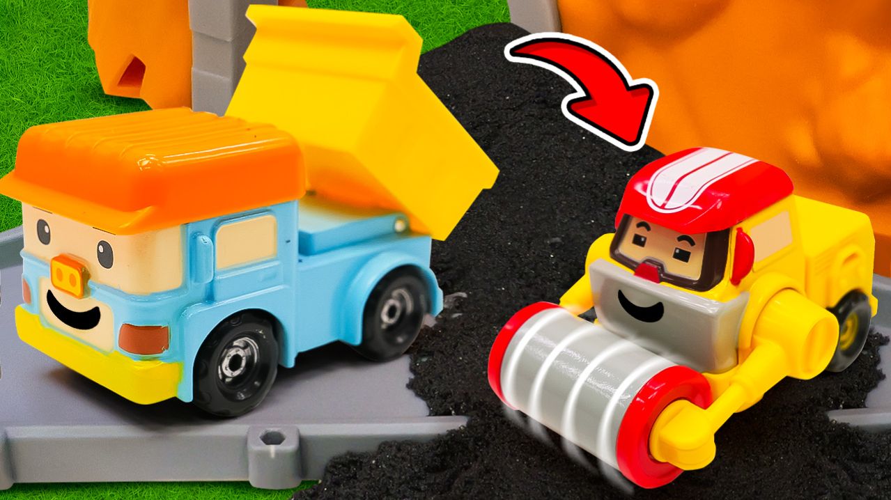 🚚🛠️ СПАСАЕМ ГРУЗОВИК! Сломался мост и дорога! 🚁🚧 Машинки помощники чинят всё!