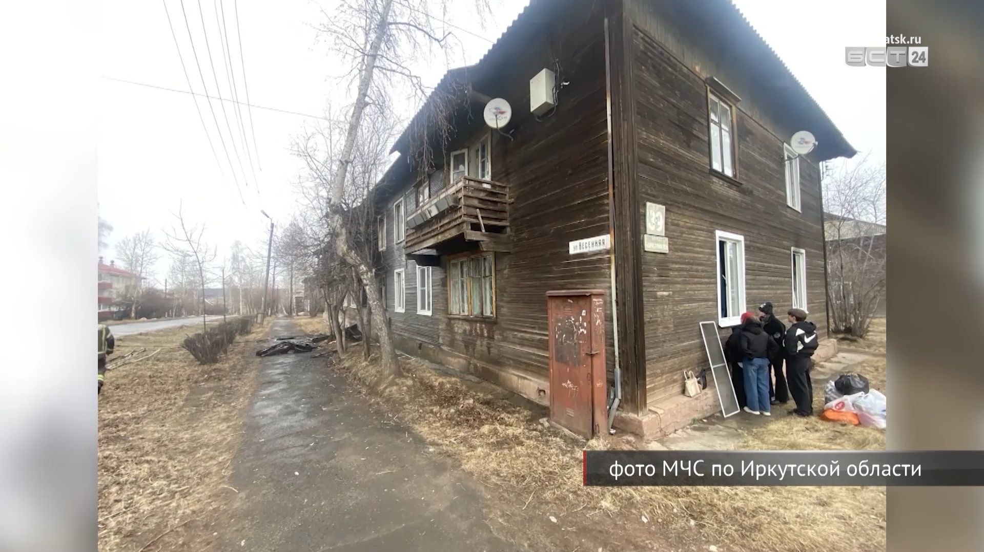 Мужчина пострадал в пожаре в жилом районе Падун