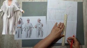 Моделирование. Модная накидка. Выкройка № 2055.