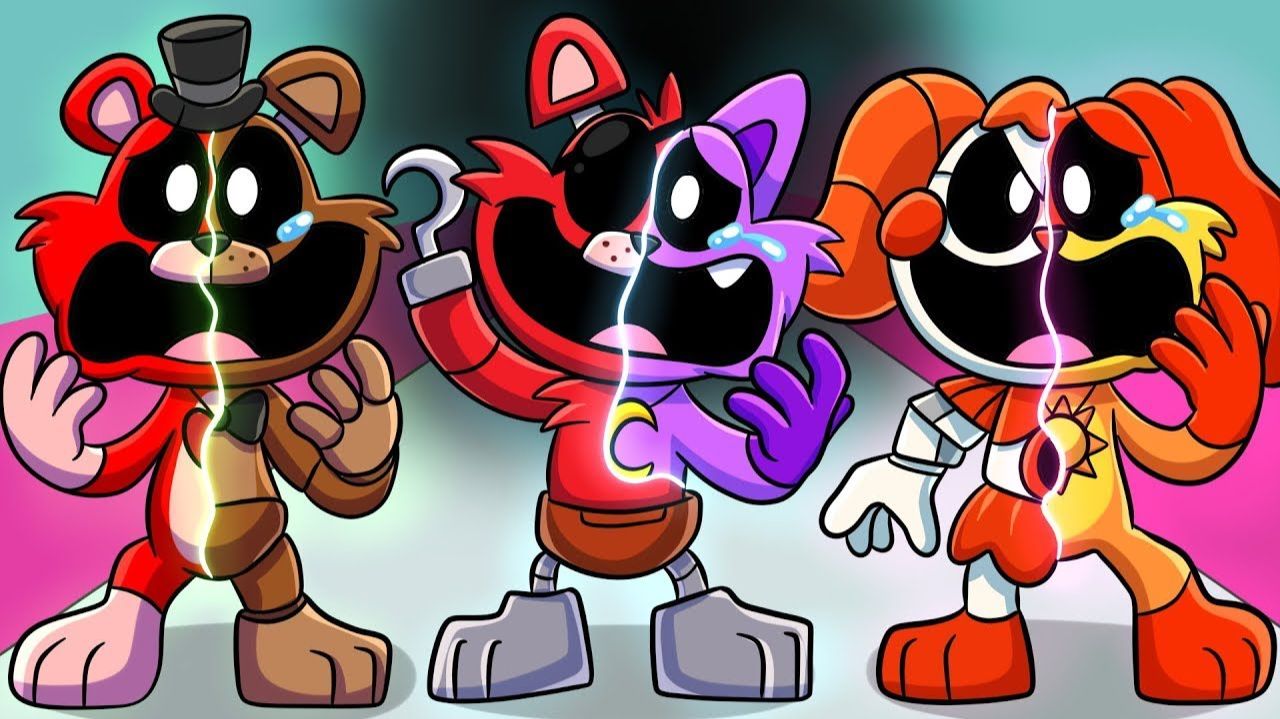 Улыбающиеся твари но все аниматроники_ _ Poppy Playtime 3  анимации на русском