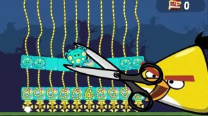 ✂️Angry Birds пытаются РЕЗАТЬ Золотую Верёвку!