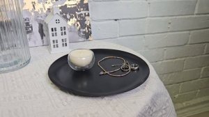 Подсвечник-блюдечко ЧЁРНЫЙ МУАР, 22 см, 977004