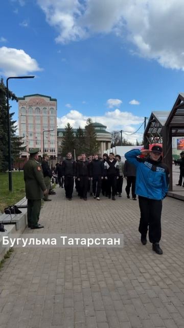 Сегодня на центральной площади Бугульмы прошла репетиция парада в честь Дня Победы