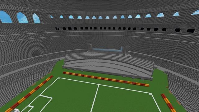 Эпический футбольный стадион Minecraft _ Средняя школа Зевса _ Одиннадцать Иназума