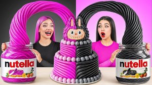 Черное vs Розовое Украшение Торта Челлендж # Смешные Челленджи с Едой от Bubba DO Challenge