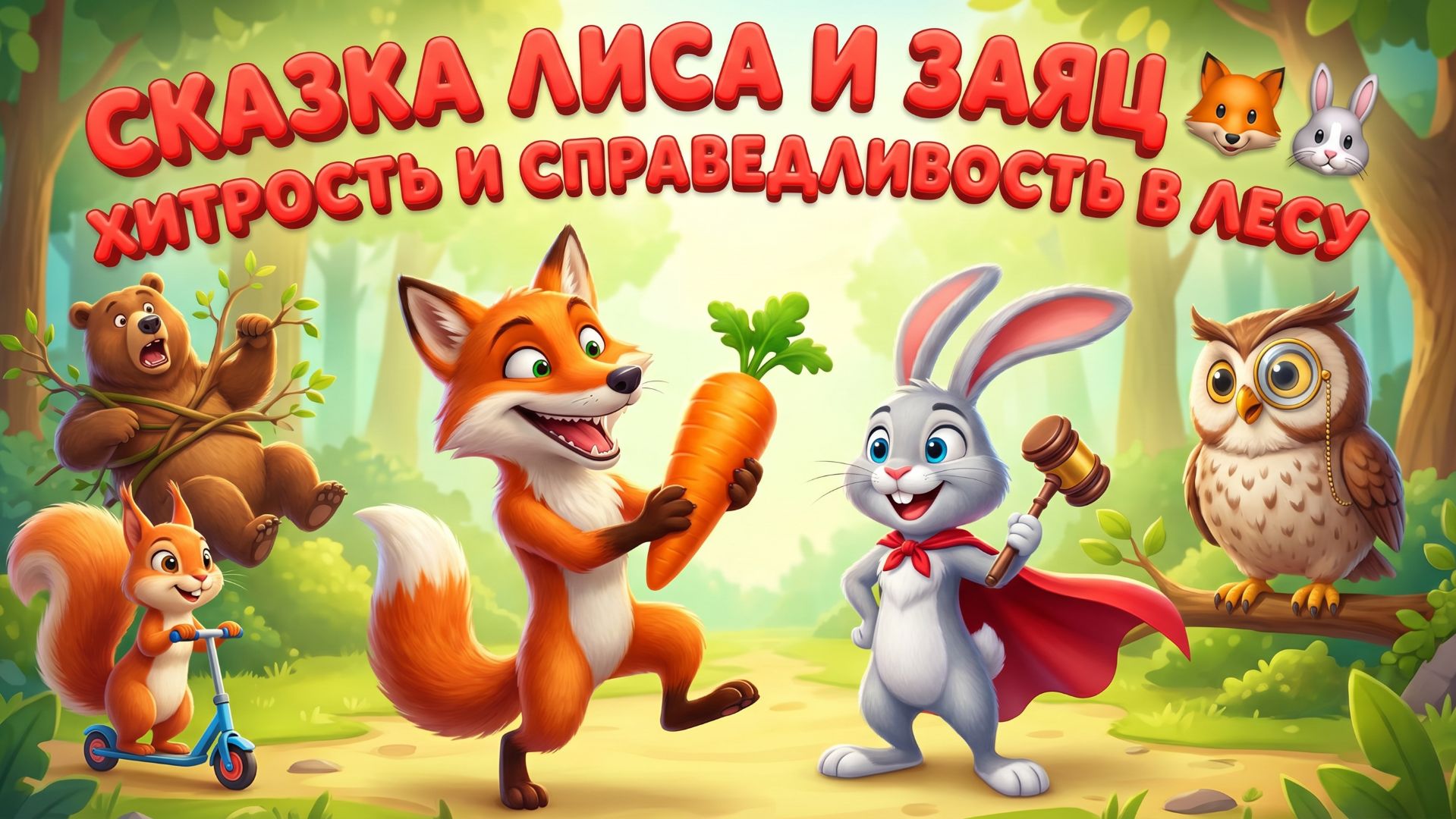 сказка лиса и заяц