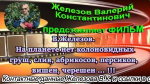 В.Железов. На планете нет колоновидных груш, слив, абрикосов, персиков, вишен, черешен ... !!!