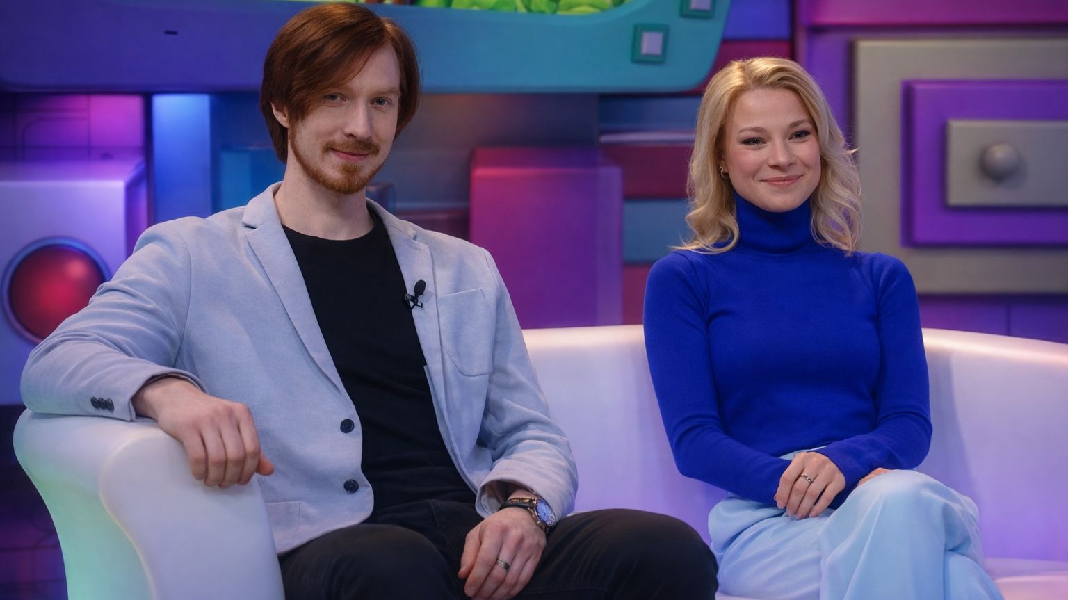 Вместе с Хрюшей: Владимир Морозов и Евгения Тарасова ✨ Шоу С добрым утром, малыши! (2023) №36256