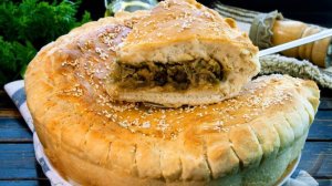 Пирог с капустой и грибами