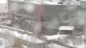 Песня на балконе.У природы же нет плохой погоды?😄🌨️В Москве вторые сутки бушует непогода.