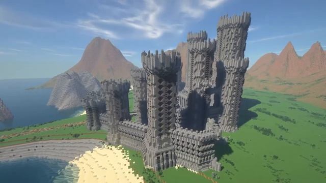 Эпичный замок в Minecraft (таймлапс)