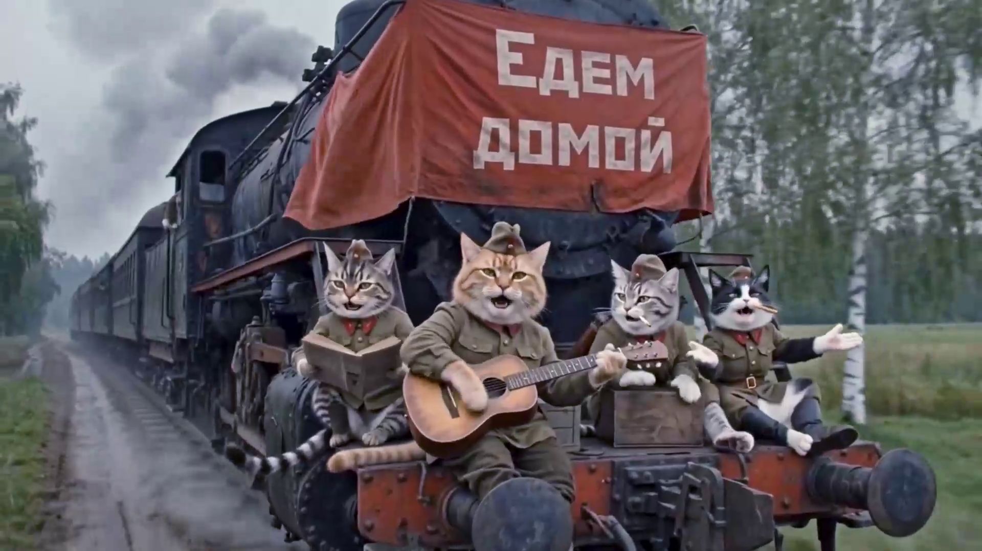 Наплевать, наплевать, надоело воевать [Коты жгут] смотреть онлайн
