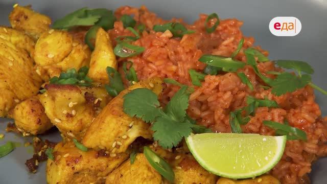 Томатный острый рис с курицей. Бланманже | Наедине с Мосиным /46