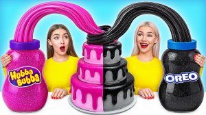 Черное vs Розовое Украшение Торта Челлендж # Смешные Cитуации с Bubba DO Challenge