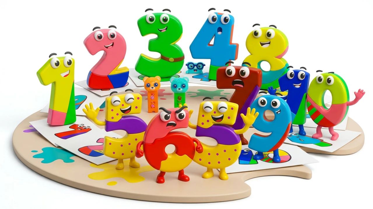 Учим Цифры от 1 до 10 для детей | Раскрашиваем цифры и учимся считать