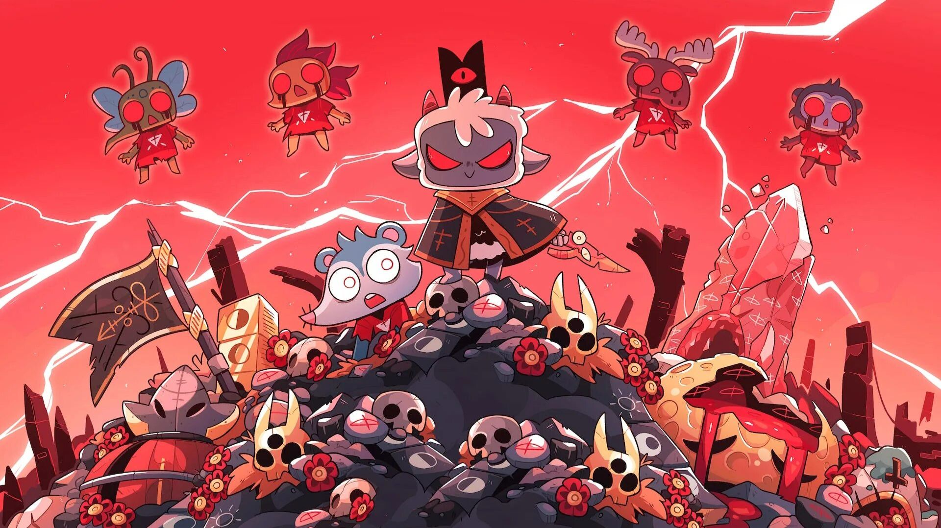 играю в cult of the lamb! ( убили Лешего😱🤯)