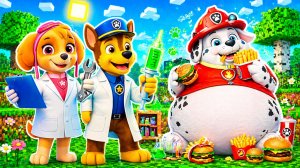 ТОЛСТЫЙ МАРШАЛ! КАК ЕГО СПАСТИ? ГОНЩИК и СКАЙ ТРОЛЛИНГ ЩЕНЯЧИЙ ПАТРУЛЬ в МАЙНКРАФТ МУЛЬТИК